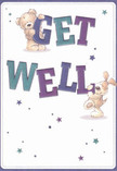 Cheerful and uplifting, this get well card spreads comfort with every detail-just like a hand-delivered posy from a Berrylands Florist to a neighbour in recovery. Two lovable friends-an affectionate teddy bear and an energetic pup-share a moment of connection as they balance and hold bold, colourful letters declaring a message of care. Their illustrated fur, rendered with irresistible fluff and cozy textures, encourages the imagination to reach out for a gentle embrace. Striking indigo and teal shades in the text contrast beautifully against a soft, creamy canvas, adding vibrant energy to the scene. Sprinkled throughout, twinkling stars in hues of blue and purple suggest possibility, echoing the hope that comes with each get well wish. The scene glows with warmth and sincerity, making it just right for pairing with a bouquet destined for someone resting on Grand Drive or relaxing in Alexandra Recreation Ground. With every element thoughtfully placed, this card becomes more than a note-it's a comforting gesture as heartfelt and sincere as the flowers we lovingly arrange at Berrylands Florist.